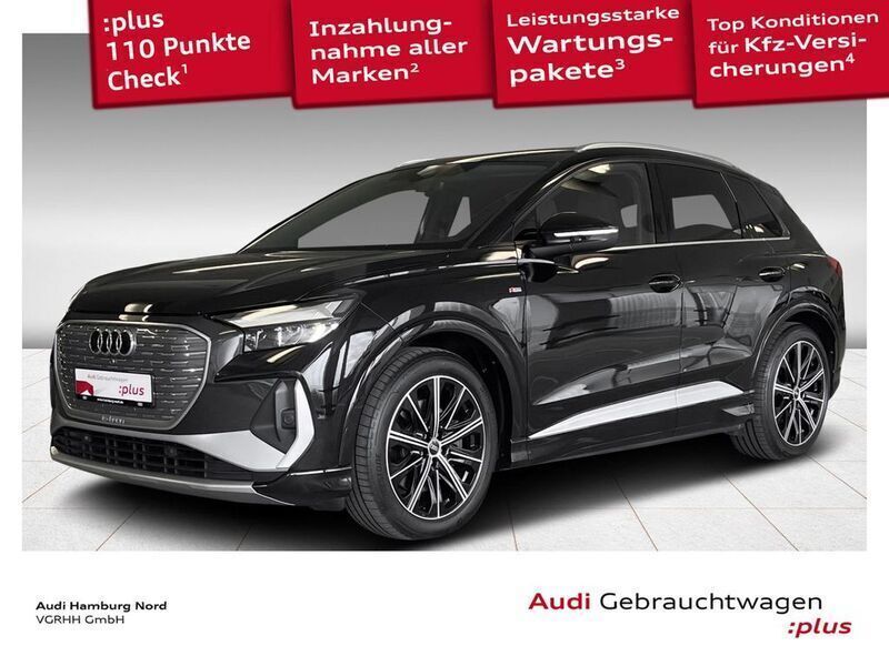 Mythosschwarz metallic Gebraucht 2022 Audi Q4 e-tron Ambiente SUV | 28.480 € - Bild 1/3