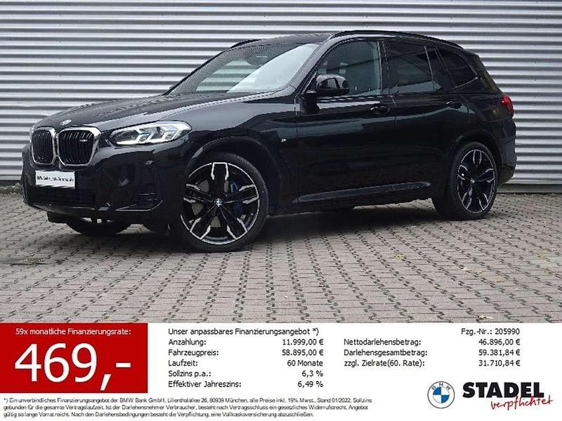 Saphirschwarz met. Gebraucht 2022 BMW X3 M M Sport SUV | 52.825 € - Bild 1/4