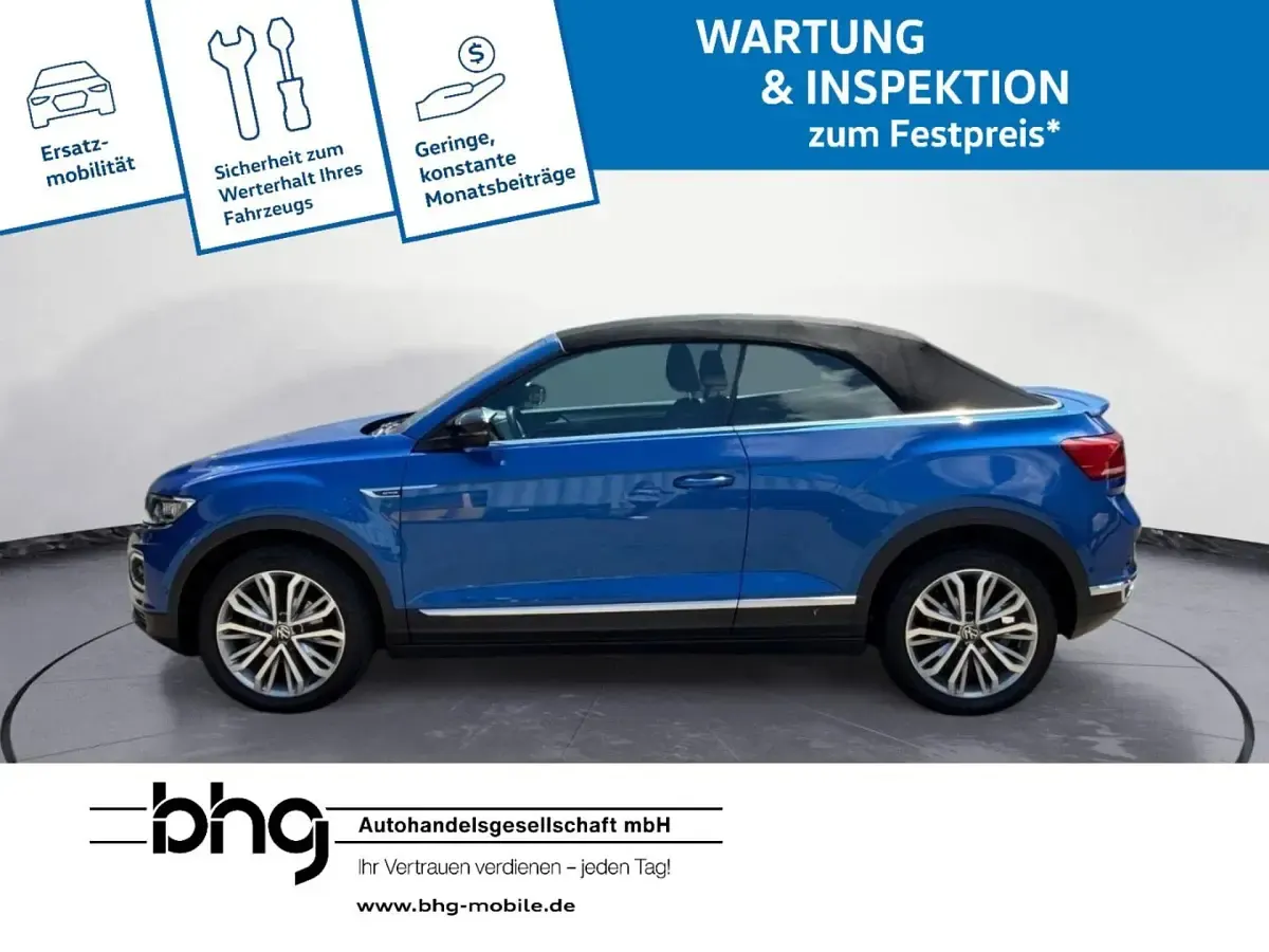 Gebraucht VW T-Roc Cabriolet Style 150 PS (110 kW) 2021 Blau Cabrio