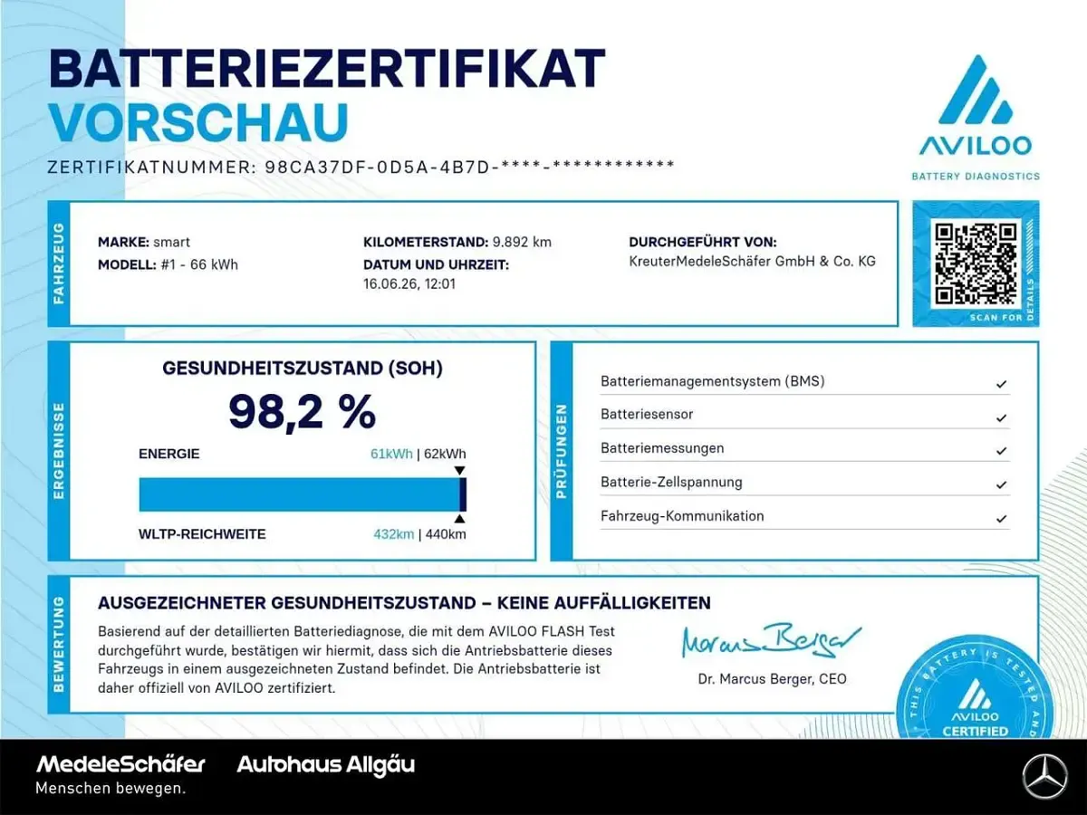 Gebraucht Smart #1 Edition #1 314 kW (428 PS) 2025 Digital white SUV