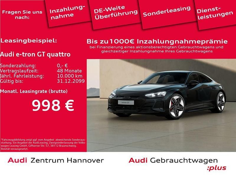 Mythosschwarz metallic Gebraucht 2022 Audi e-tron GT quattro Ambiente Limousine | 65.750 € (Etwas zu teuer) - Bild 1/4
