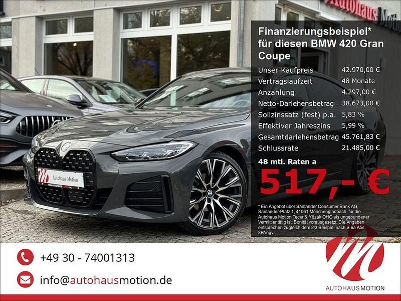 Dravitgrau metallic Gebraucht 2023 BMW 420 Gran Coupé M Sport Coupé | 42.970 € (Etwas zu teuer) - Bild 1/4