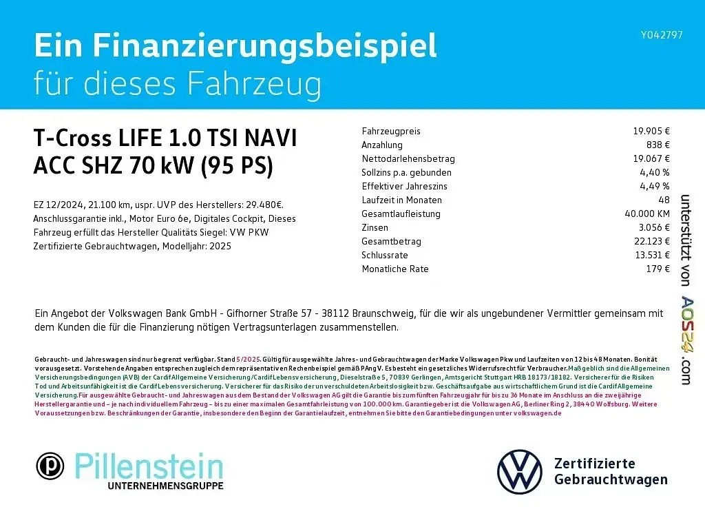 Brugt VW T-Cross Life 95 HK (69 kW) 2024 Grå SUV