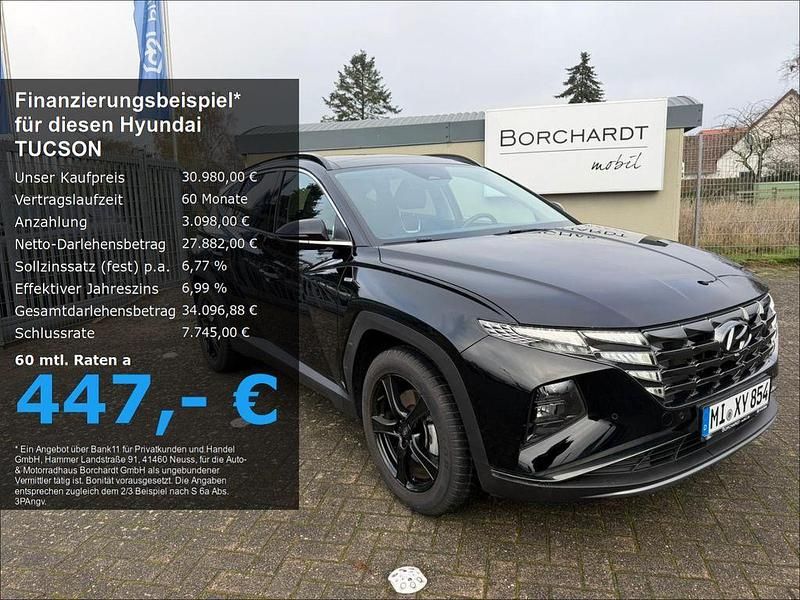 Phantom black / mic (schwarz) Gebraucht 2023 Hyundai Tucson Prime SUV | 30.980 € (Fairer Preis) - Bild 1/4