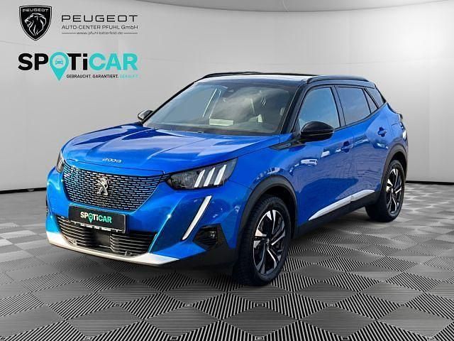 Vertigo blau perlmutt Gebraucht 2022 Peugeot e-2008 GT SUV | 19.990 € (Fairer Preis) - Bild 1/4