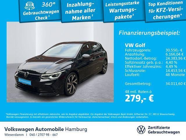 Deep black perleffekt (metallic) Gebraucht 2022 VW Golf VIII R-line Limousine | 30.550 € (Guter Preis) - Bild 1/3