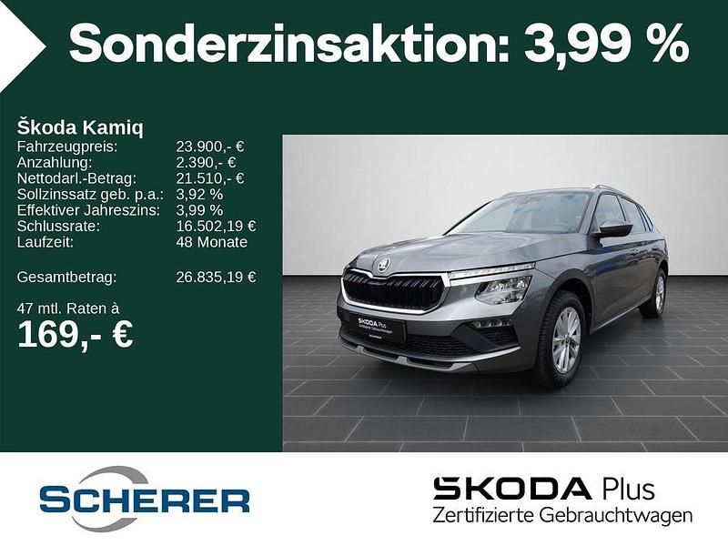 Graphitegrau metallic (metallic) Gebraucht 2024 Skoda Kamiq Selection SUV | 23.900 € (Teuer) - Bild 1/4
