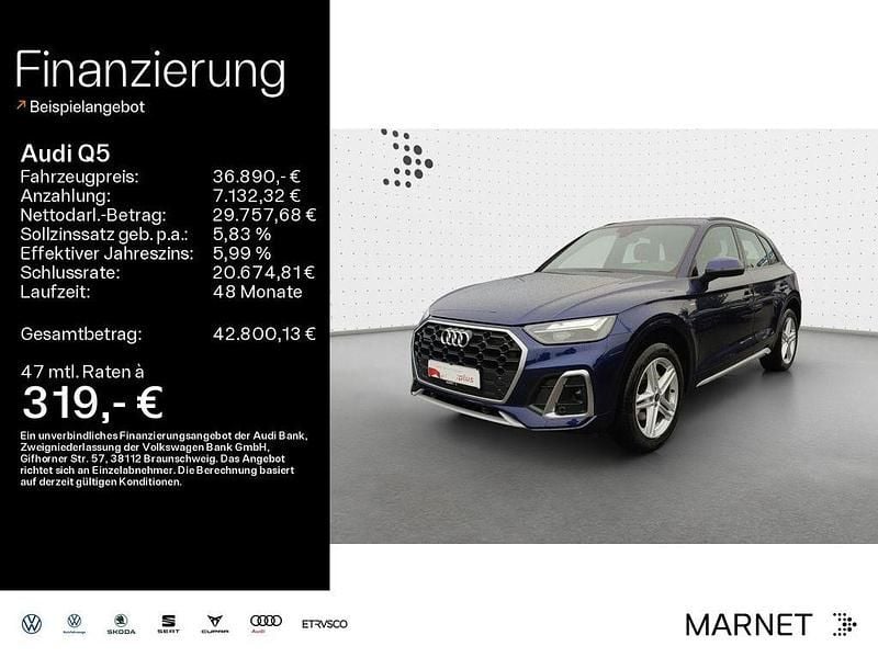 Navarrablau metallic Gebraucht 2023 Audi Q5 S-Line SUV | 36.890 € (Superpreis) - Bild 1/4