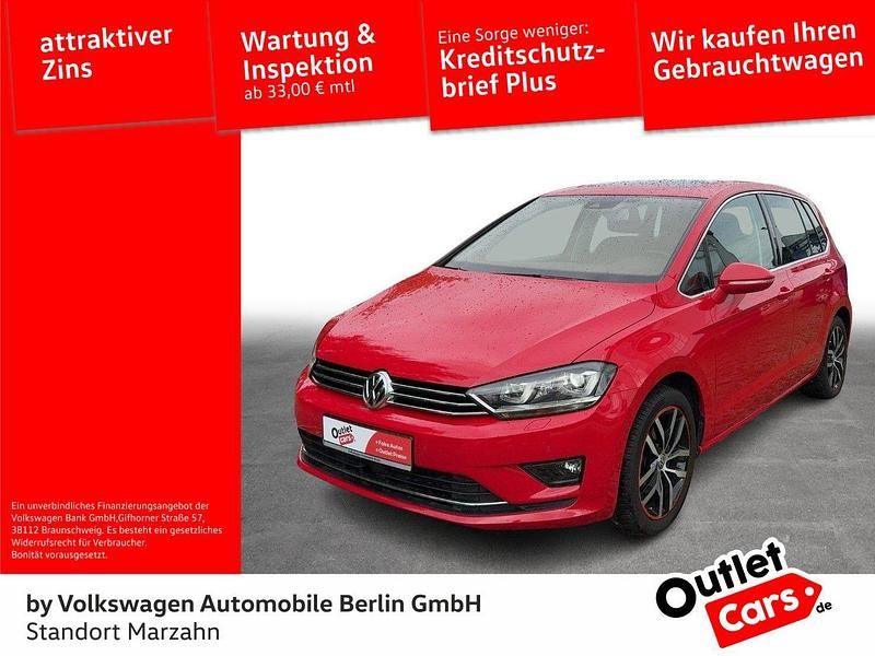 Rot Gebraucht 2014 VW Golf Sportsvan Highline Van / Kleinbus | 16.113 € (Fairer Preis) - Bild 1/4
