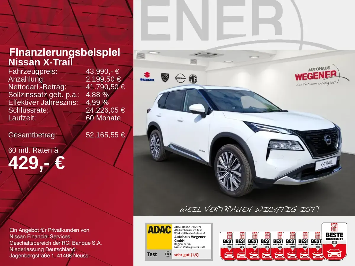 Neu Nissan X-Trail Tekna+ 204 PS (150 kW) 2026 Pearl white SUV