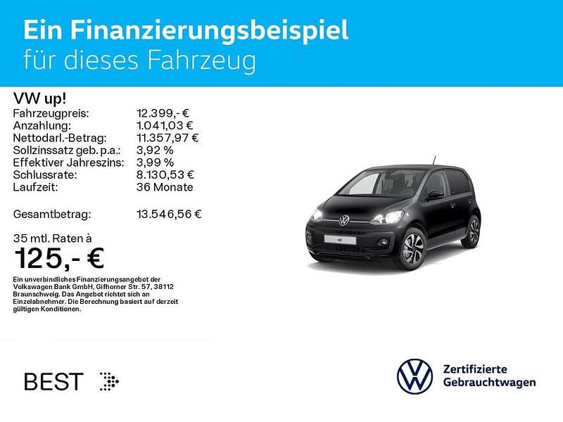 Gebraucht VW up! Active 65 PS (47 kW) 2021 Schwarz Kleinwagen
