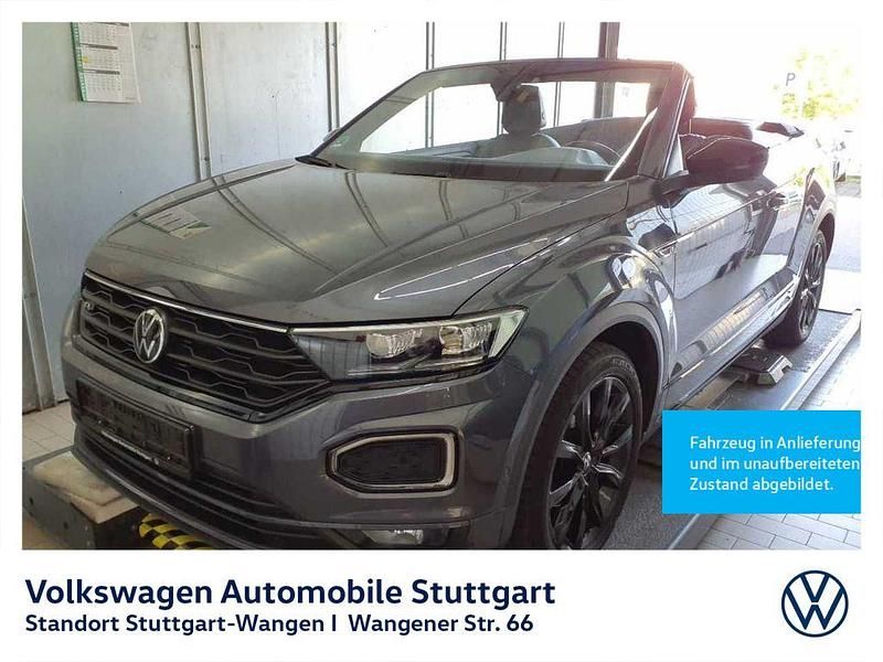 Rauchgrau metallic/schwarz Gebraucht 2022 VW T-Roc Cabriolet R-line Cabrio | 29.430 € (Fairer Preis) - Bild 1/4