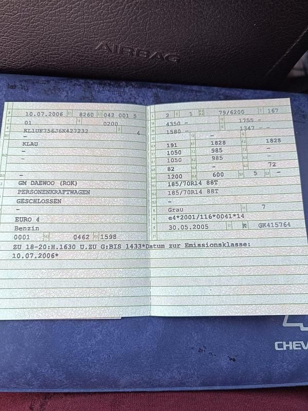 Gebraucht Chevrolet Tacuma 79 PS (58 kW) 2006 Grau Van / Kleinbus