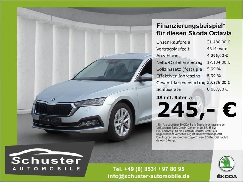 Brilliantsilber metallic Gebraucht 2022 Skoda Octavia Style Kombi | 21.980 € (Fairer Preis) - Bild 1/4