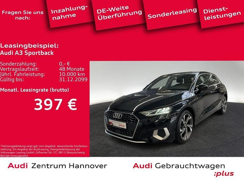 Brillantschwarz Gebraucht 2021 Audi A3 Sportback e-tron Ambiente Limousine | 24.450 € (Fairer Preis) - Bild 1/4