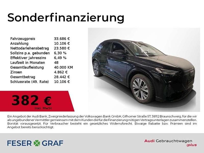 Mythosschwarz metallic Gebraucht 2022 Audi Q4 e-tron Ambiente SUV | 33.686 € (Fairer Preis) - Bild 1/2