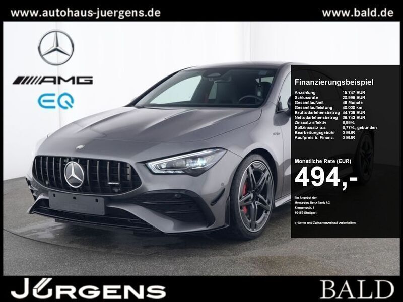 Grau metalliclack mountaingrau Gebraucht 2024 Mercedes CLA35 AMG AMG Coupé | 52.490 € (Etwas zu teuer) - Bild 1/4