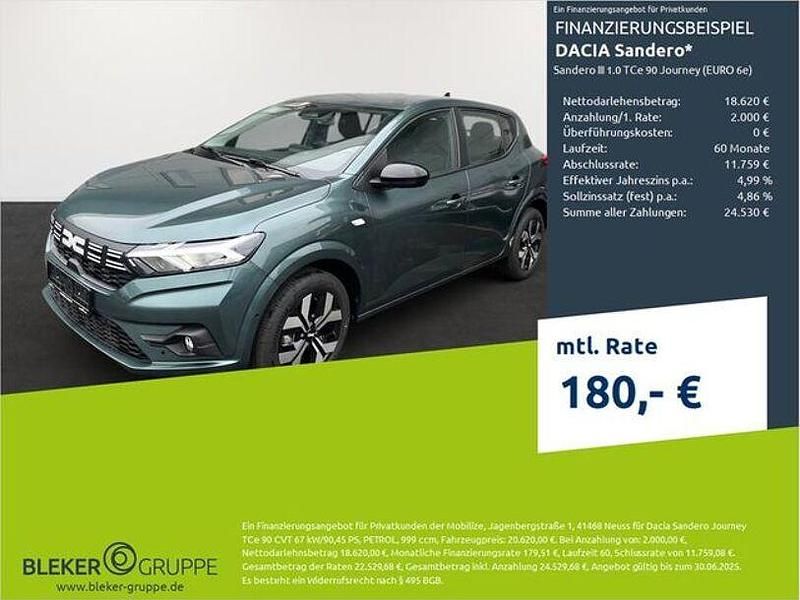 Zedergrün Neu 2025 Dacia Sandero Journey Kleinwagen | 20.620 € (Fairer Preis) - Bild 1/3
