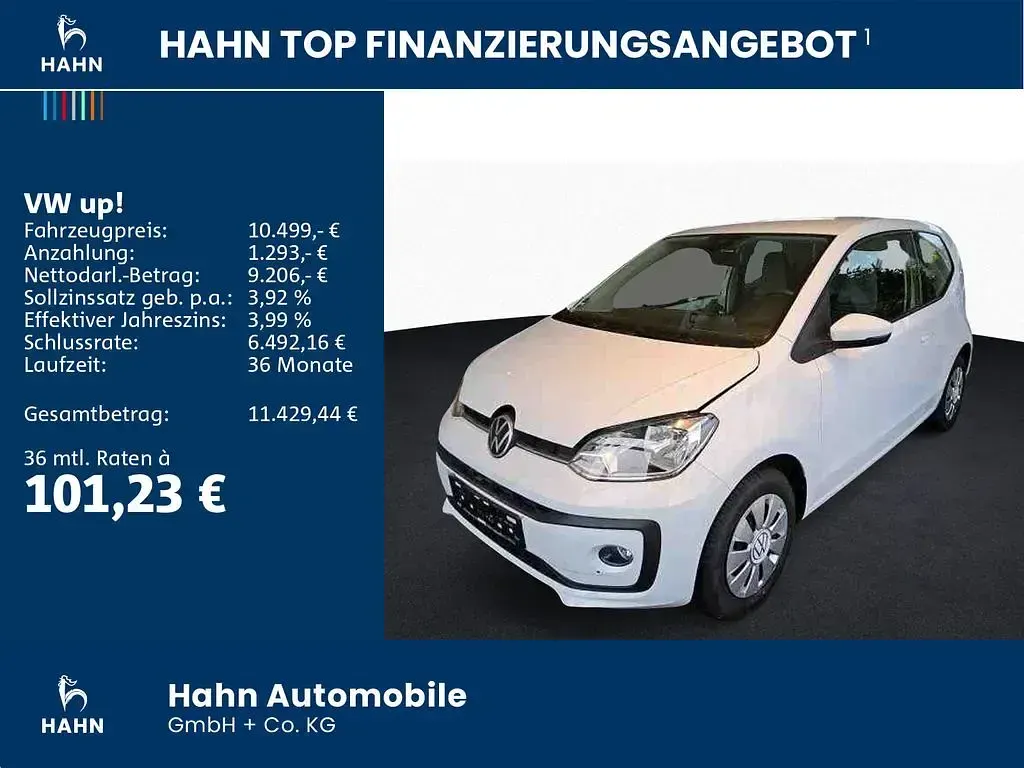 Gebraucht VW up! move up! 65 PS (47 kW) 2021 Pure white Kleinwagen