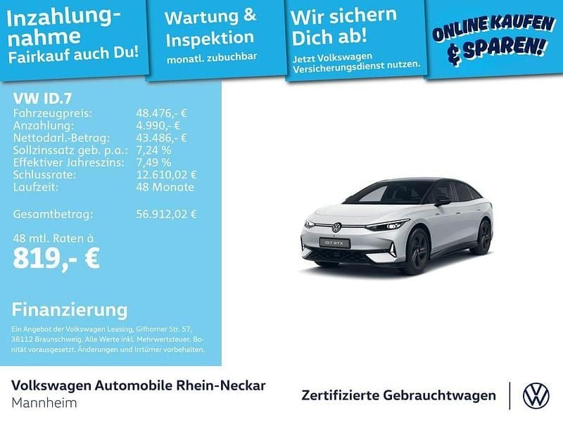 Gebraucht VW ID.7 GTX 250 kW (340 PS) 2025 Gletscherweiß metallic Limousine