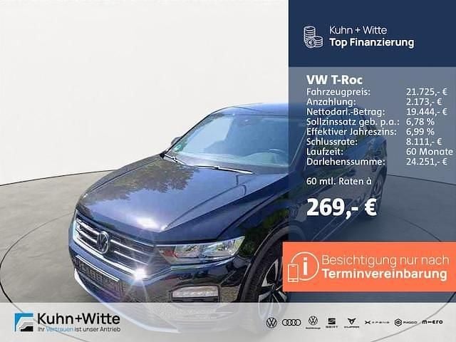Deep black perleffekt Gebraucht 2021 VW T-Roc United SUV | 21.725 € (Fairer Preis) - Bild 1/3