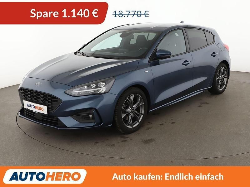 Blau Gebraucht 2021 Ford Focus ST-Line Limousine | 17.630 € (Fairer Preis) - Bild 1/3