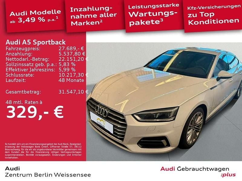 Gebraucht Audi A5 190 PS (139 kW) 2018 Ibisweiß Coupé