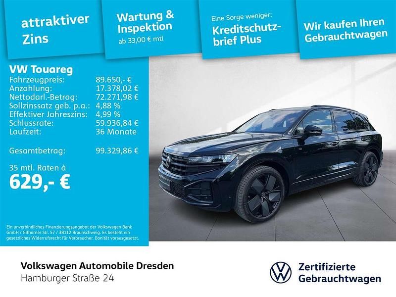 Grenadillschwarz metallic Gebraucht 2025 VW Touareg R-line SUV | 89.650 € - Bild 1/4