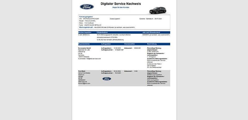 Gebraucht Ford Focus ST-Line 125 PS (91 kW) 2024 Obsidianschwarz metallic Limousine