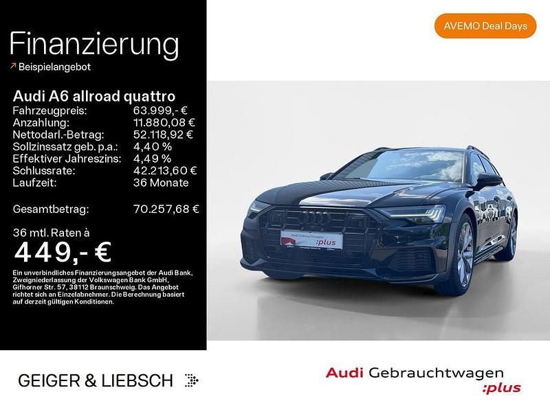 Mythosschwarz metallic Gebraucht 2024 Audi A6 Allroad Ambiente Kombi | 63.999 € (Teuer) - Bild 1/3