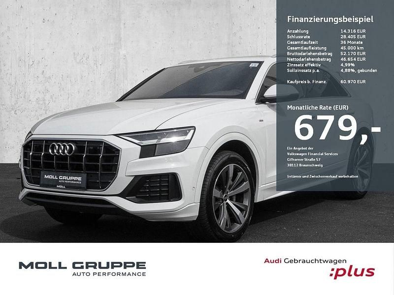Carraraweiss Gebraucht 2022 Audi Q8 Ambiente SUV | 60.970 € (Superpreis) - Bild 1/3