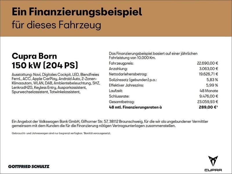 Gebraucht Cupra Born 150 kW (204 PS) 2022 Grau Kleinwagen