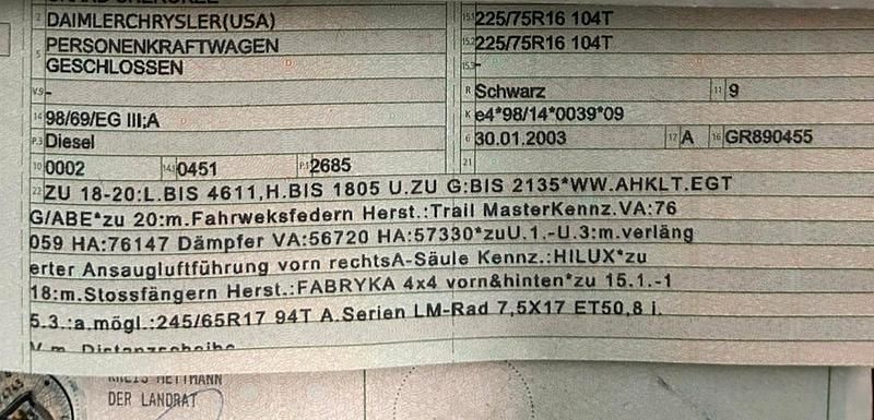 Gebraucht Jeep Grand Cherokee 163 PS (119 kW) 2004 Schwarz SUV