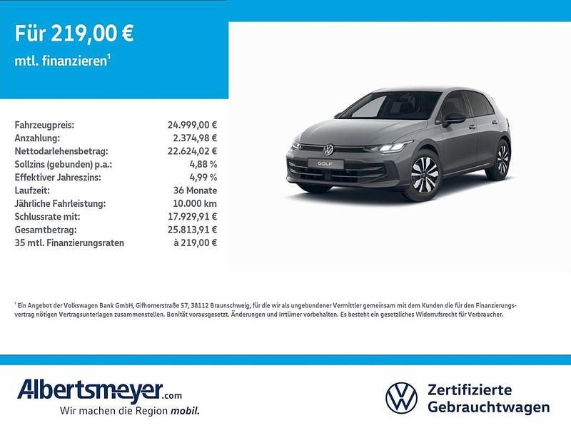 Gebraucht VW Golf VIII Goal 116 PS (85 kW) 2024 Grau Limousine