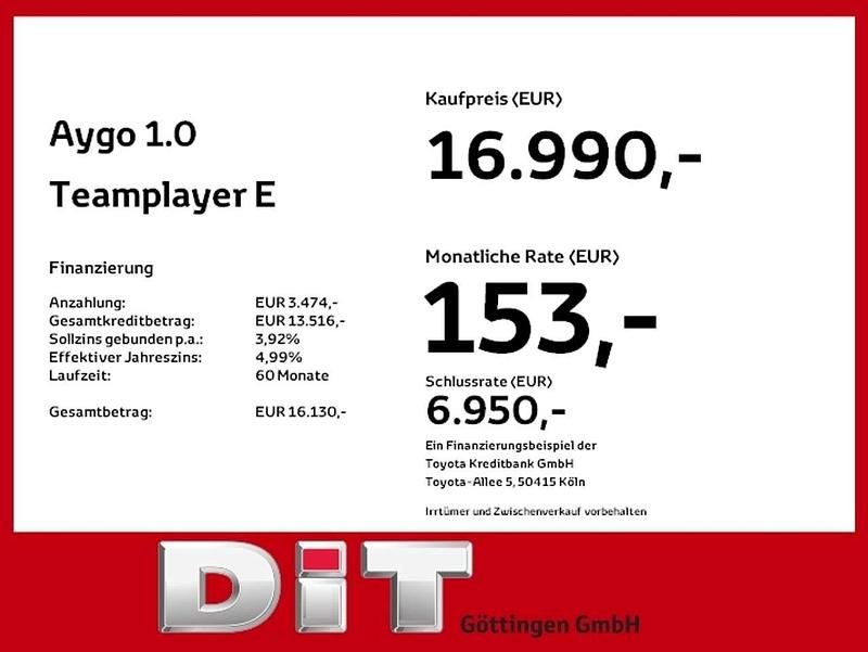 Gebraucht Toyota Aygo 72 PS (52 kW) 2025 Juniper blue (8y8)/ black mica Kleinwagen