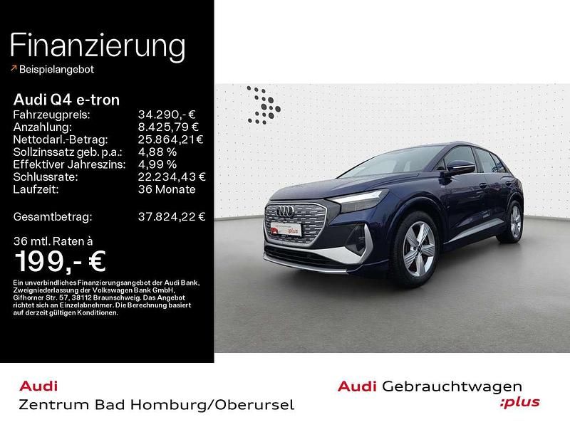 Gebraucht Audi Q4 e-tron S-Line 194 kW (265 PS) 2023 Navarrablau metallic SUV