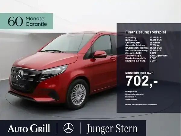 Hyazinthrot metallic Gebraucht 2024 Mercedes EQV300 Van / Kleinbus | 51.450 € (Etwas zu teuer) - Bild 1/4