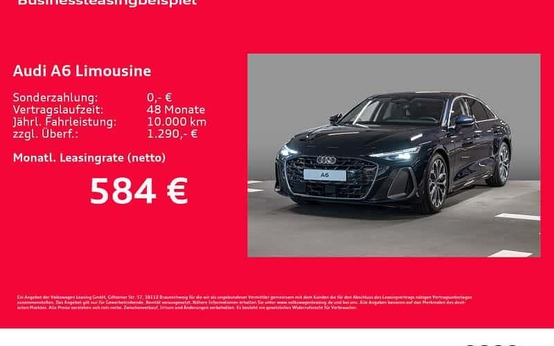 Blau Neu 2025 Audi A6 Ambiente Limousine | 60.527 € (Superpreis) - Bild 1/4
