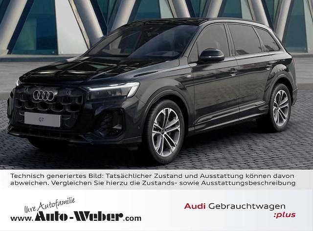 Mythosschwarz metallic Gebraucht 2025 Audi Q7 S-Line SUV | 68.890 € (Superpreis) - Bild 1/4