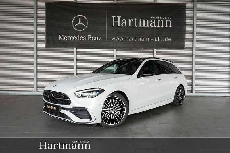 Opalithweiß bright Gebraucht 2024 Mercedes C200 AMG Kombi | 42.850 € (Teuer) - Bild 1/4