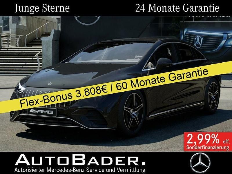 197 lack obsidianschwarz (metallic) Gebraucht 2023 Mercedes EQE AMG 53 AMG Limousine | 63.895 € (Guter Preis) - Bild 1/4