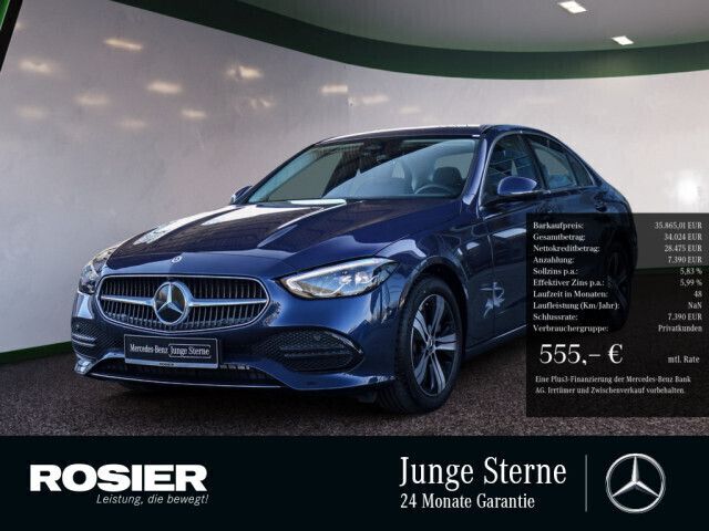 Blau / sodalithblau (metallic) Gebraucht 2023 Mercedes C200 Avantgarde Limousine | 40.458 € (Teuer) - Bild 1/4