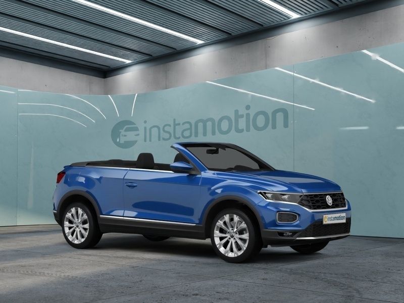 Blau Gebraucht 2021 VW T-Roc Cabriolet Style Cabrio | 24.490 € (Fairer Preis) - Bild 1/4