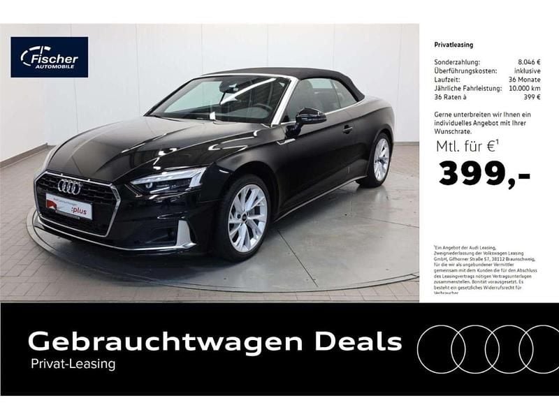 Schwarz Gebraucht 2024 Audi A5 Cabriolet Advanced Cabrio | 40.980 € (Superpreis) - Bild 1/4