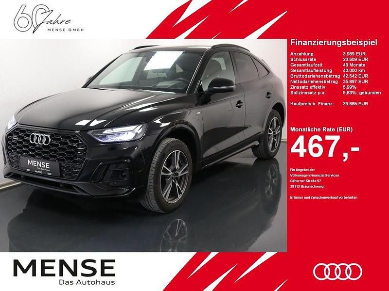 Mythosschwarz Gebraucht 2022 Audi Q5 Sportback S-Line SUV | 39.885 € (Guter Preis) - Bild 1/4