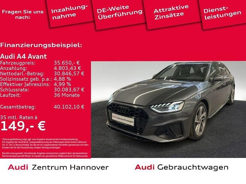 Daytonagrau perleffekt Gebraucht 2024 Audi A4 S-Line Kombi | 35.650 € (Guter Preis) - Bild 1/4
