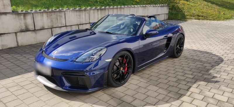 Blau Gebraucht 2023 Porsche 718 Spyder Cabrio | 116.000 € (Fairer Preis) - Bild 1/4