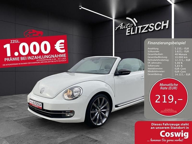 Pure white Gebraucht 2015 VW Beetle Exclusive Cabrio | 17.450 € (Fairer Preis) - Bild 1/3