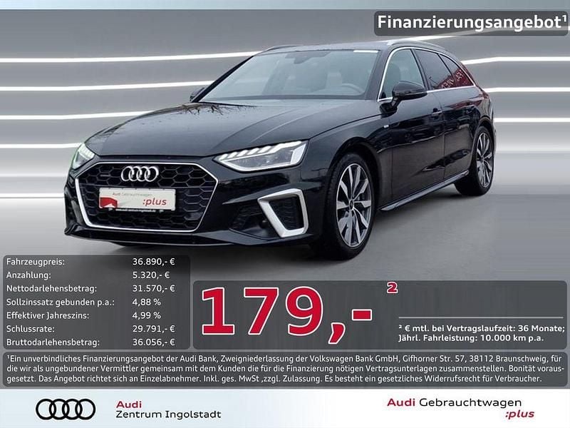 Schwarz Gebraucht 2024 Audi A4 S-Line Kombi | 36.890 € (Guter Preis) - Bild 1/3