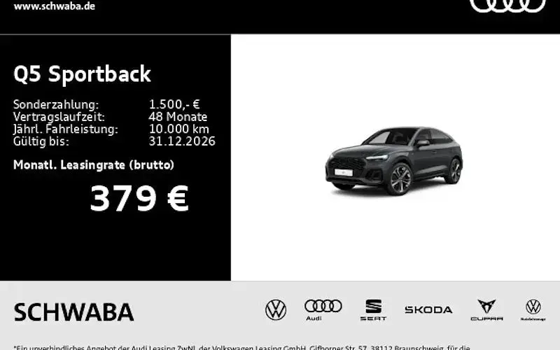 Gebraucht Audi Q5 Sportback S-Line 204 PS (150 kW) 2023 Grau SUV